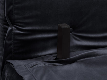  Single Sofa Bed VESTFOLD Velvet Black