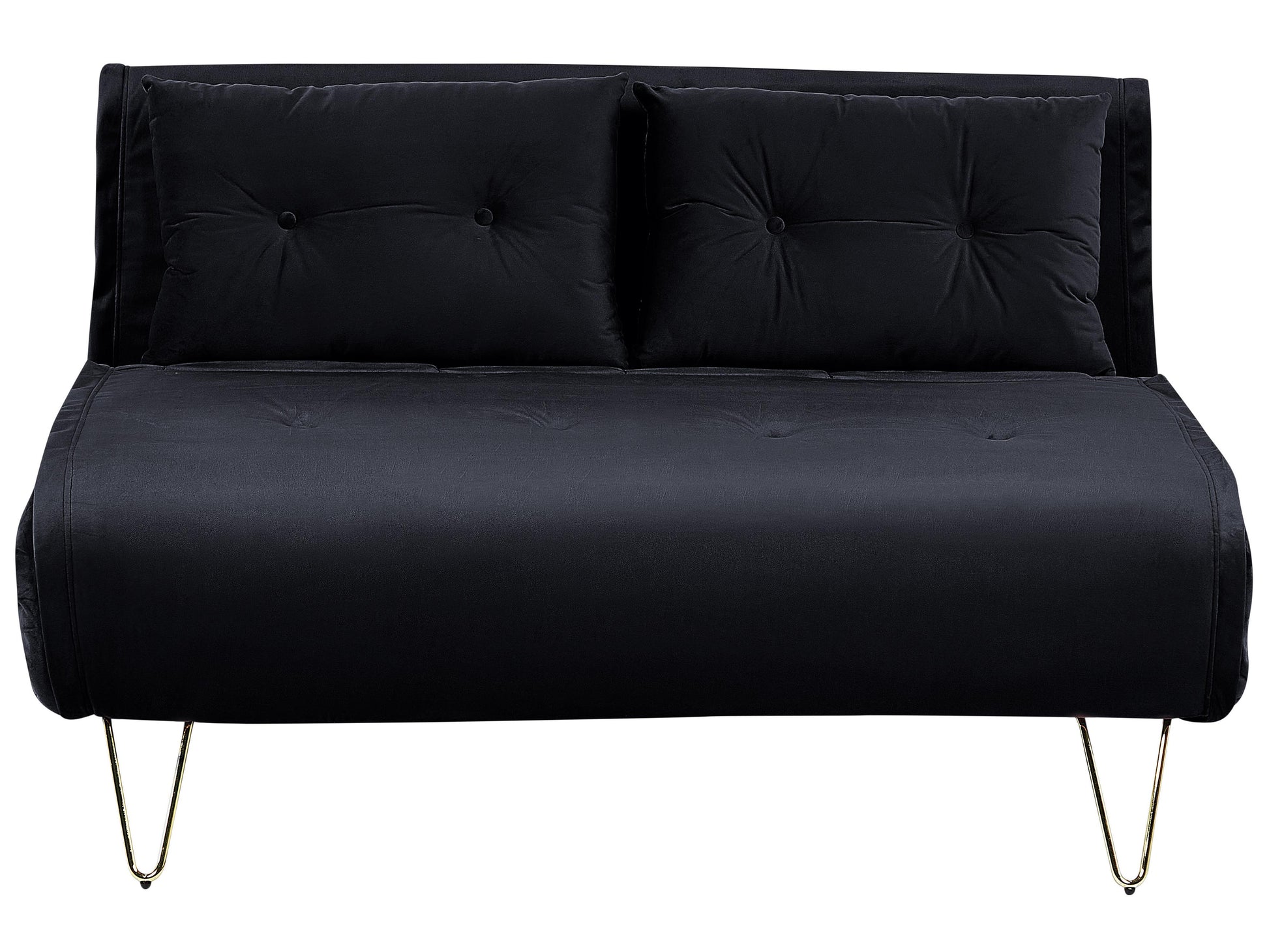  Living Room Set 3 Seater VESTFOLD Velvet Black