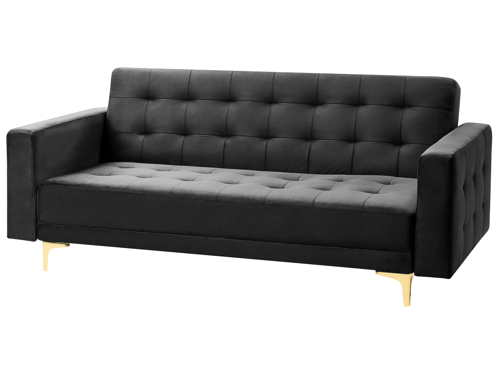 Sofa Bed 3 Seater ABERDEEN Velvet Black