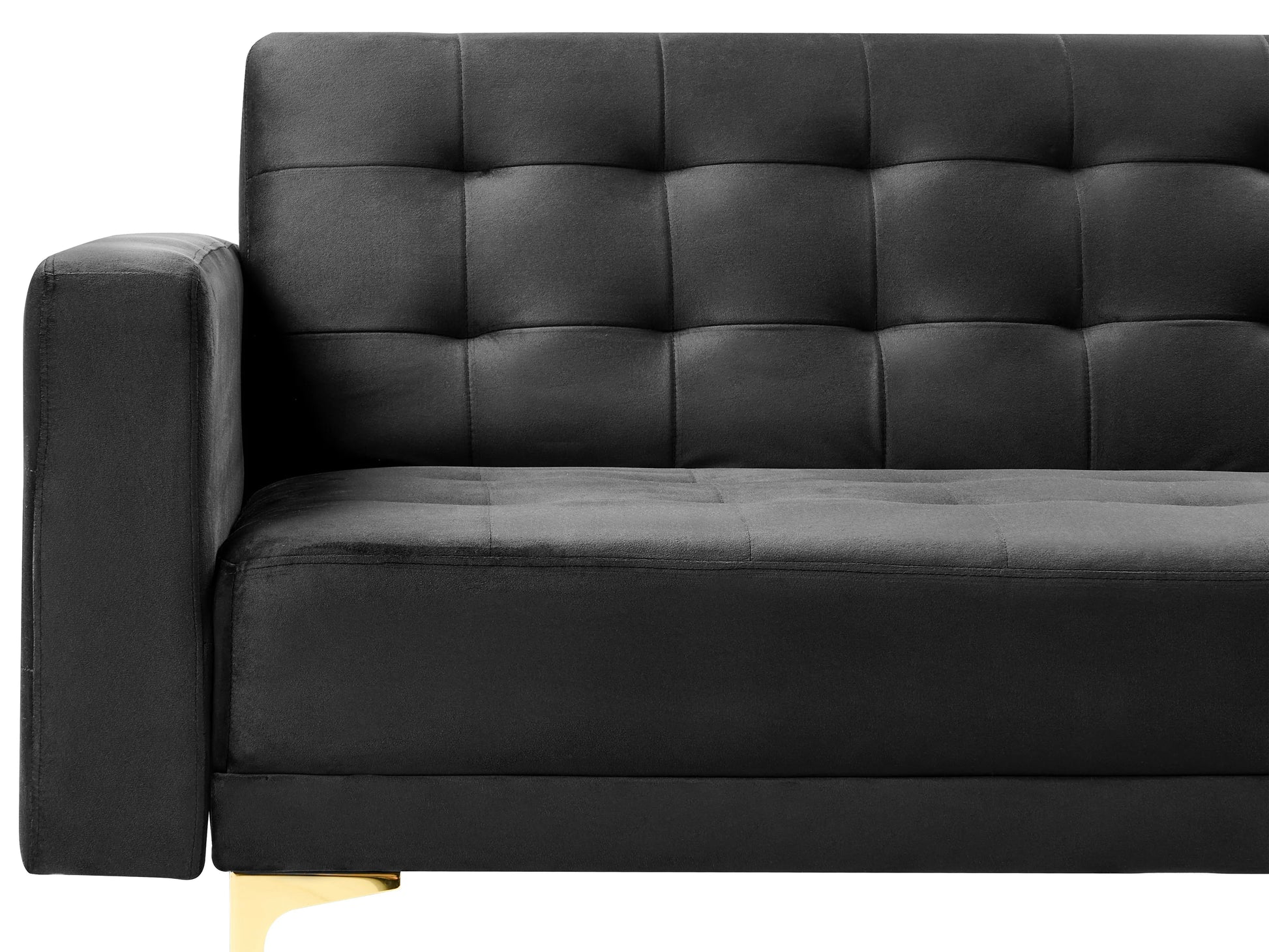  Sofa Bed 3 Seater ABERDEEN Velvet Black