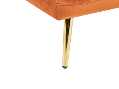  Left-Hand Chaise Lounge GONESSE Velvet Orange