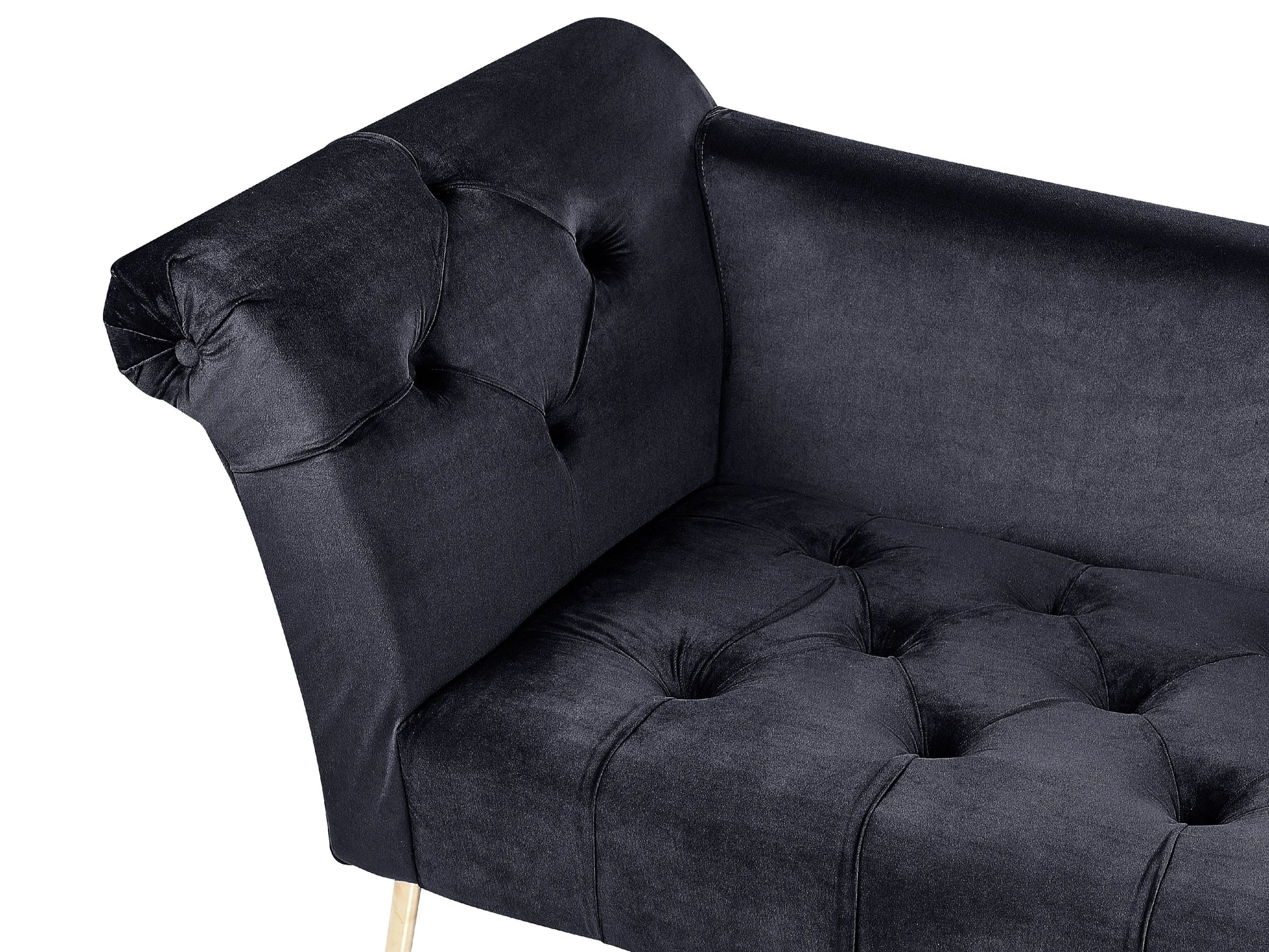  Chaise Longue NANTILLY Velvet Black