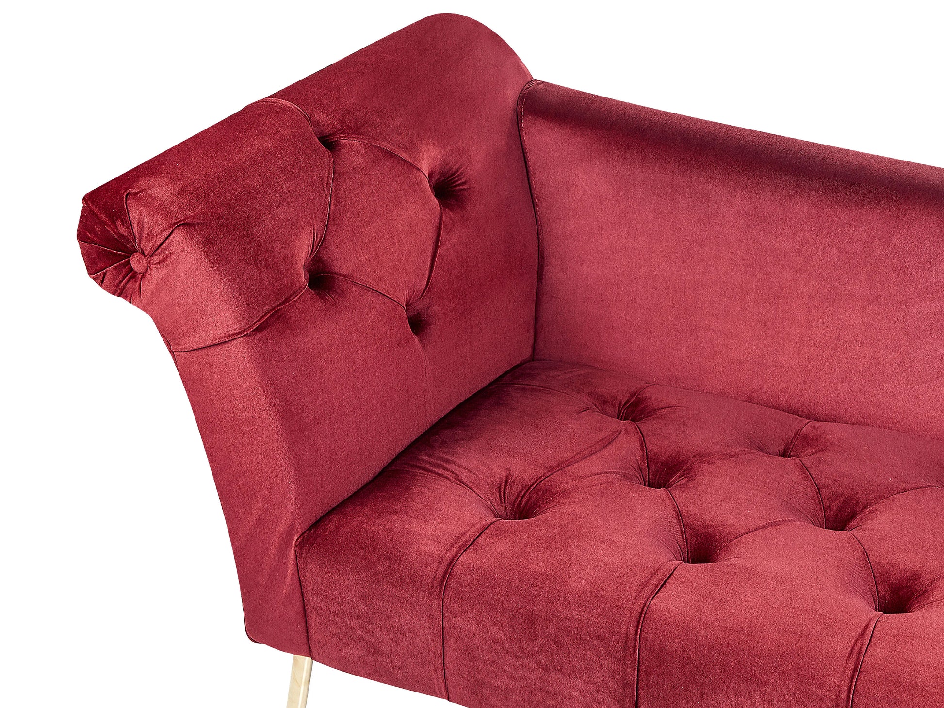  Chaise Longue NANTILLY Velvet Dark Red