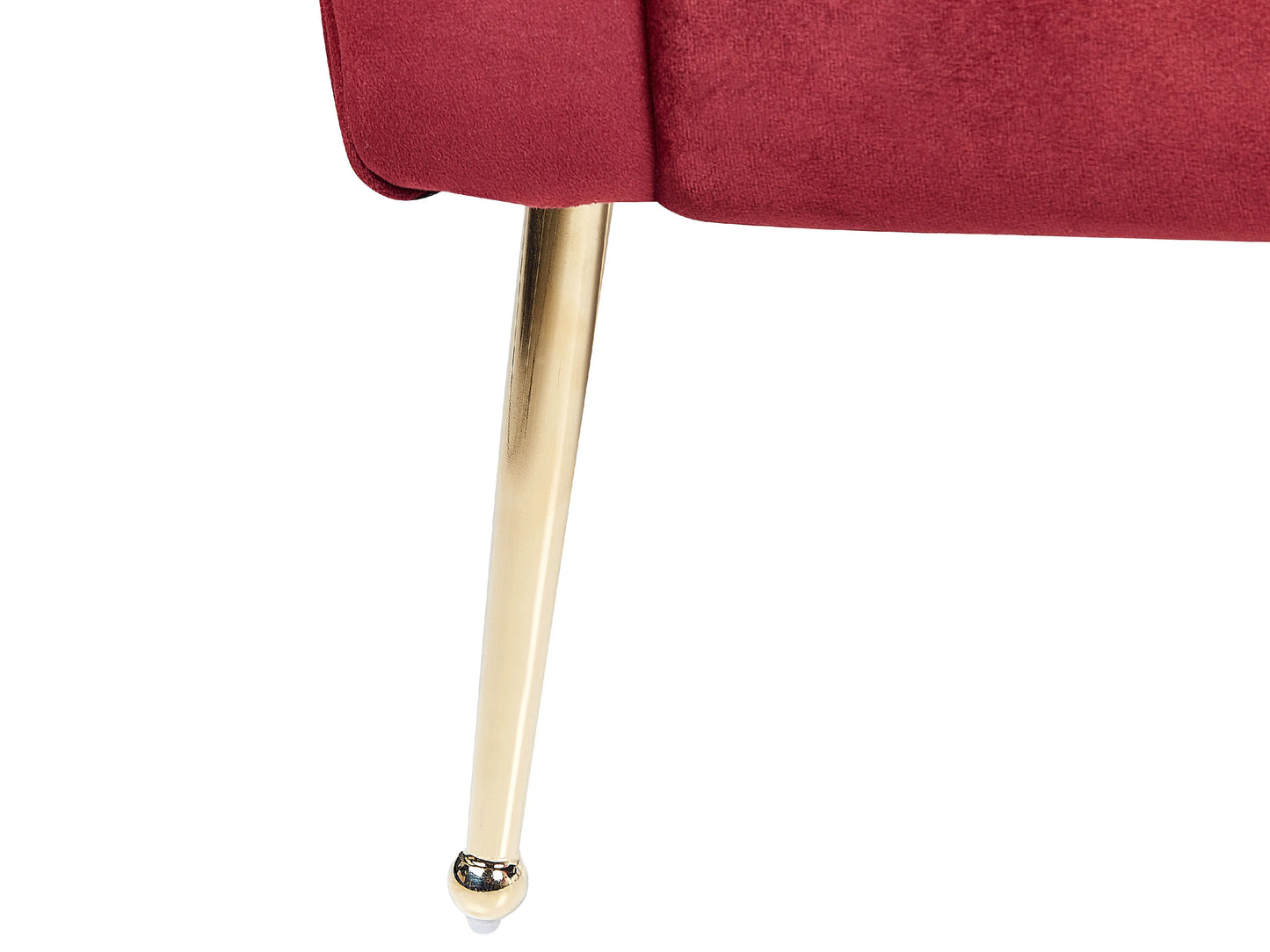  Chaise Longue NANTILLY Velvet Dark Red