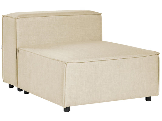  1-Seat Section APRICA Faux Linen Beige