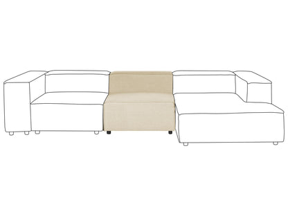  1-Seat Section APRICA Faux Linen Beige