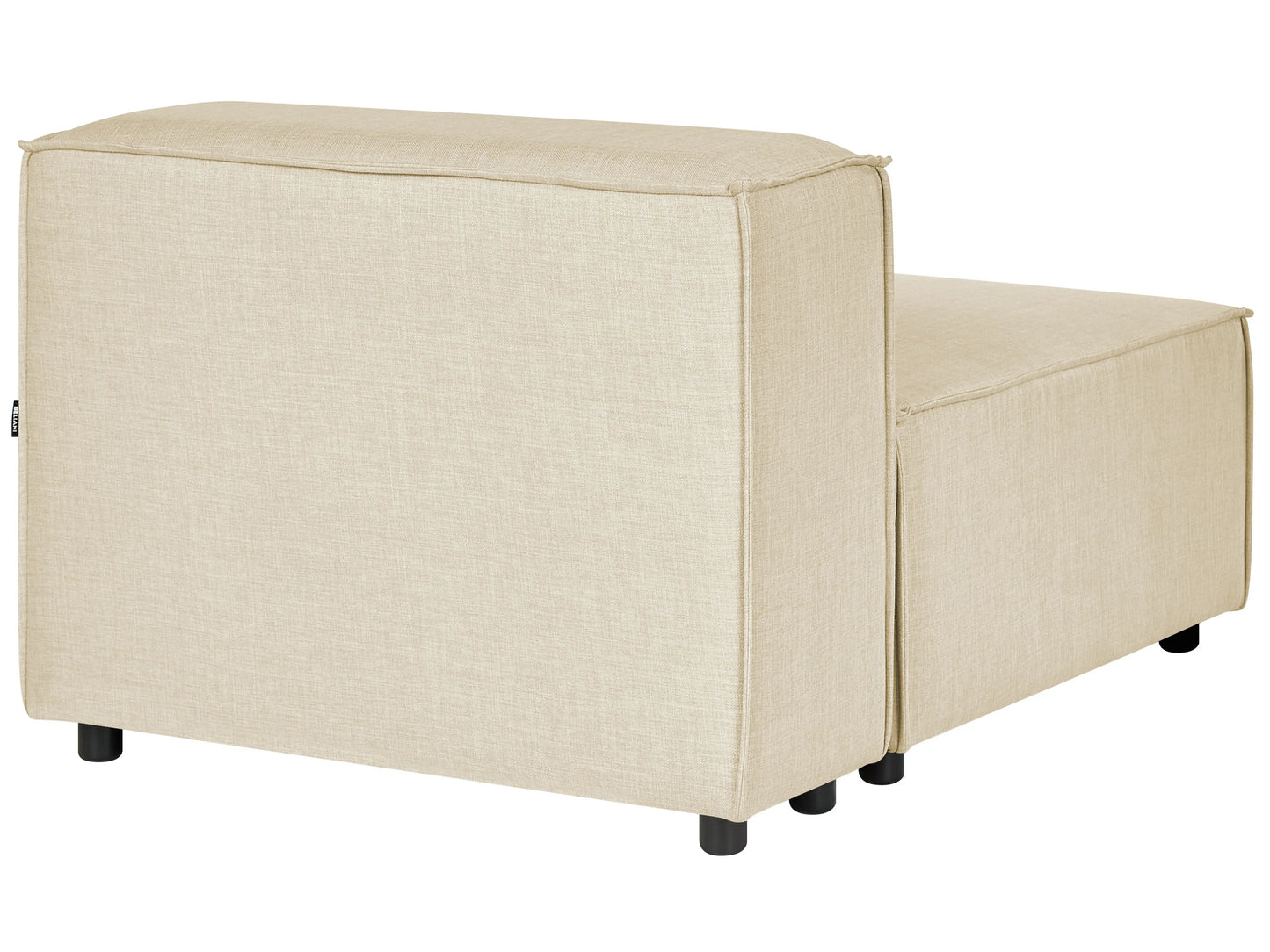  1-Seat Section APRICA Faux Linen Beige