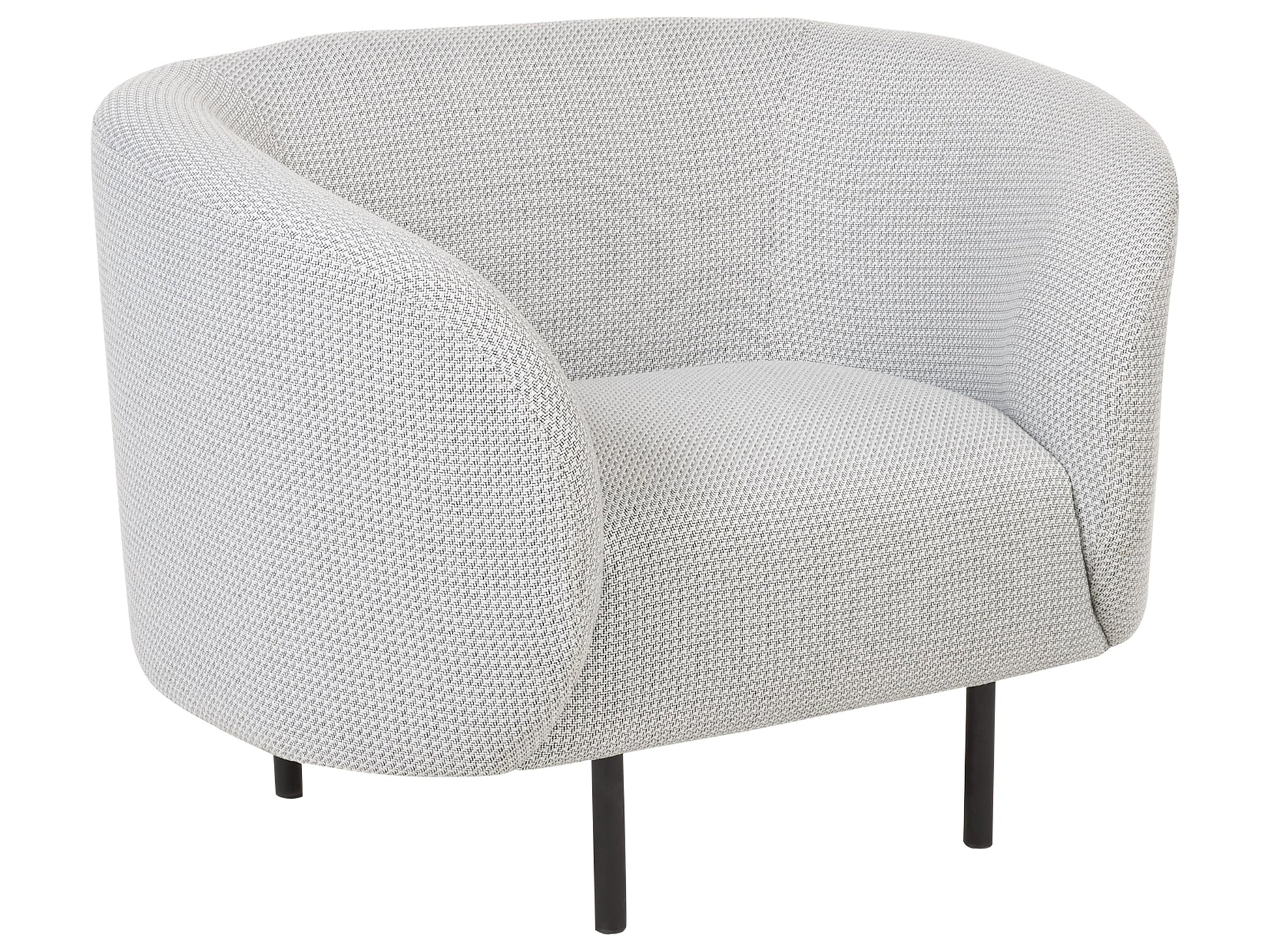  Living Room Set 3 Seater LOEN Fabric Black/ White