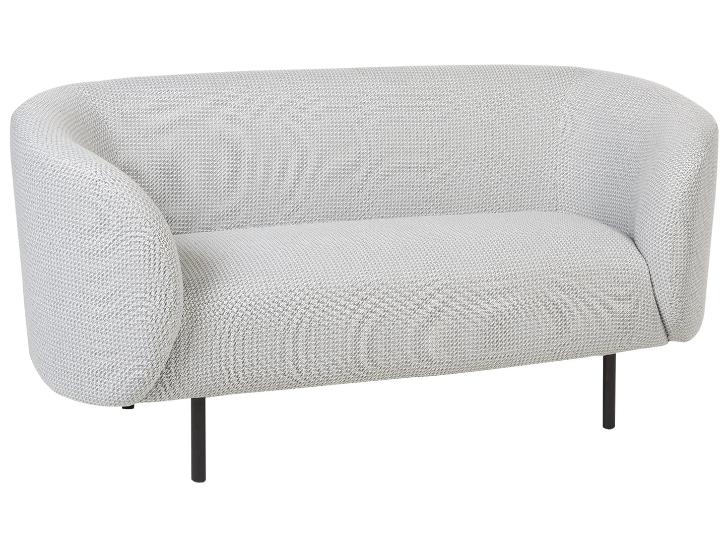  Living Room Set 3 Seater LOEN Fabric Black/ White