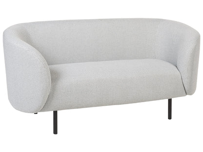  Living Room Set 3 Seater LOEN Fabric Black/ White