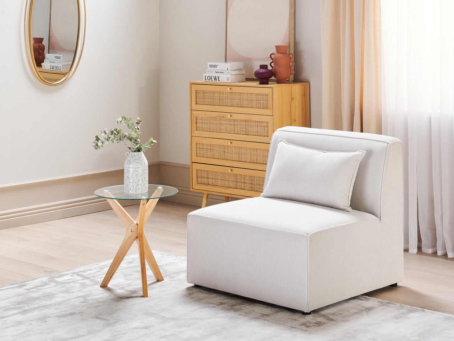  1-Seat Section LEMVIG Corduroy Off-White