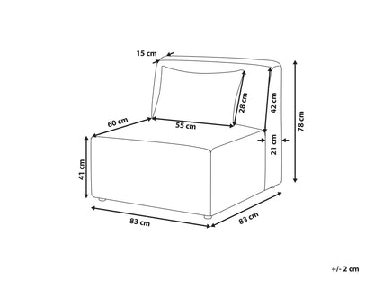  1-Seat Section LEMVIG Corduroy Light Beige