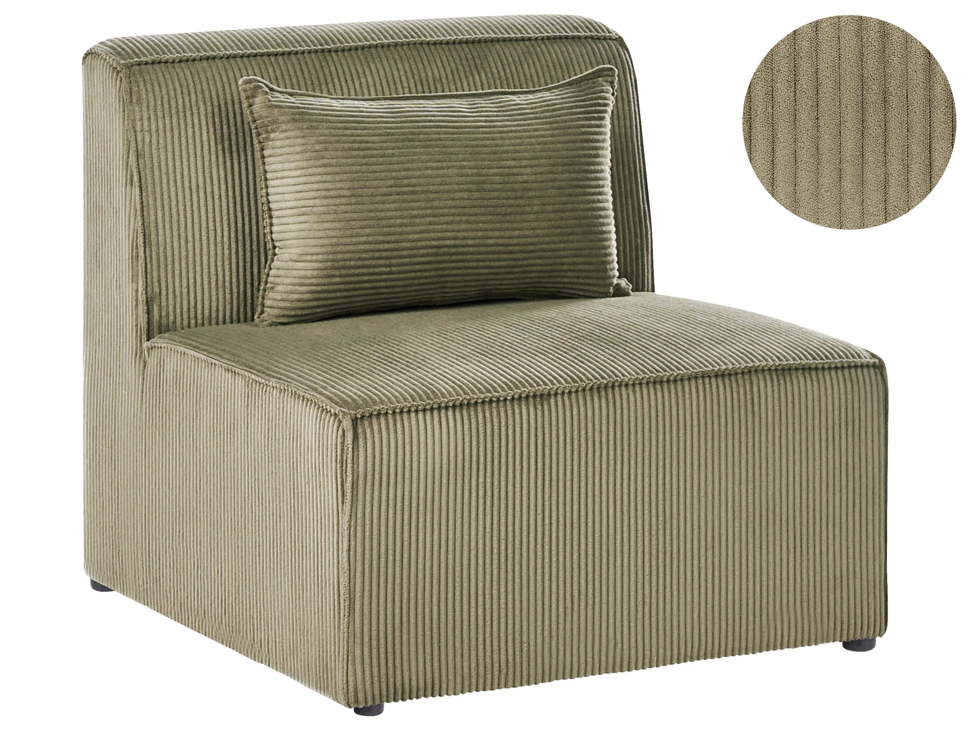  1-Seat Section LEMVIG Corduroy Dark Green