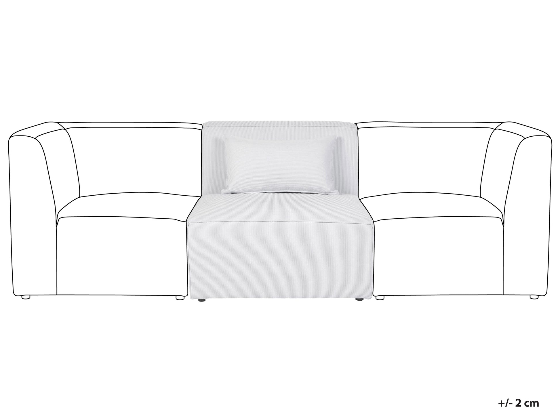  1-Seat Section LEMVIG Corduroy Off-White