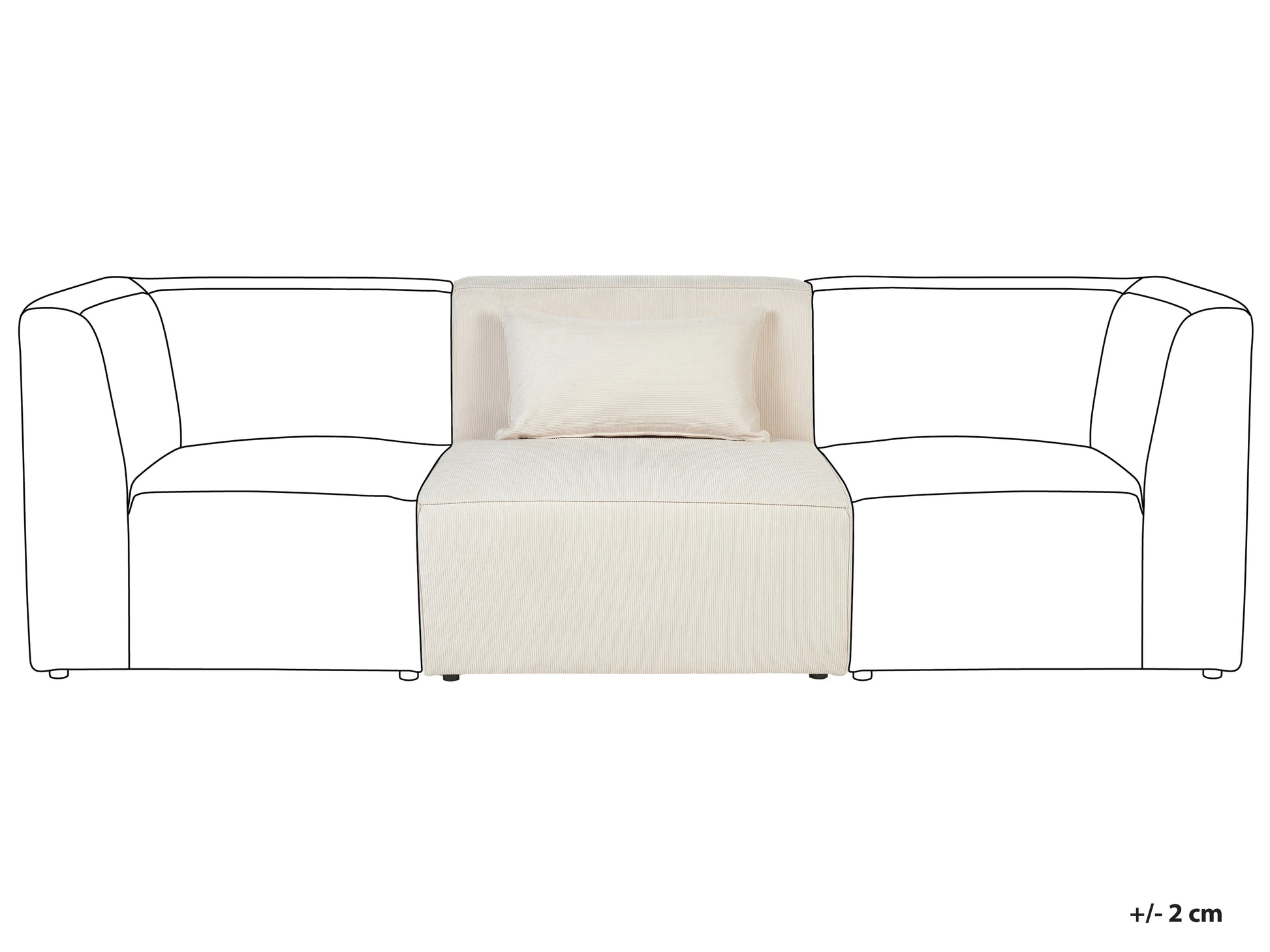  1-Seat Section LEMVIG Corduroy Light Beige