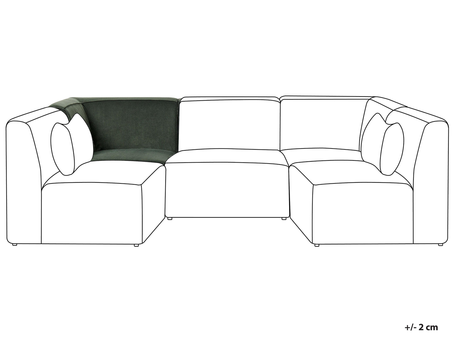  Corner Seat LEMVIG Corduroy Dark Green