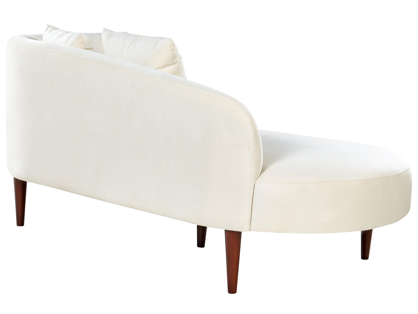  Right-Hand Chaise Lounge CHAUMONT Velvet Off-White