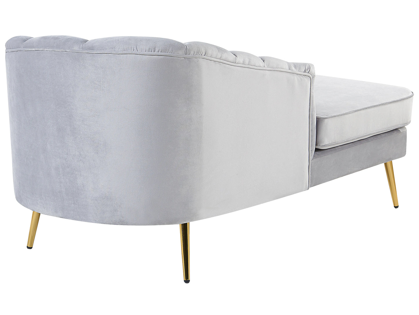  Right-Hand Chaise Lounge ALLIER Velvet Light Grey