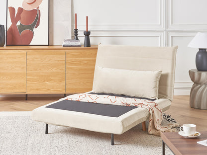  Single Sofa Bed SETTEN Velvet Light Beige