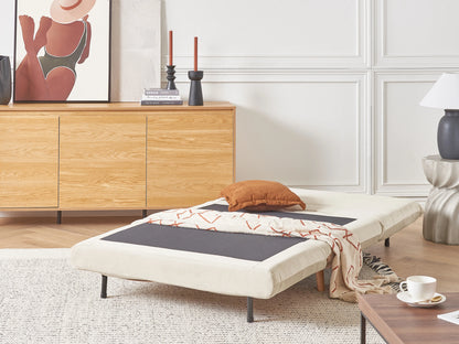  Single Sofa Bed SETTEN Velvet Light Beige