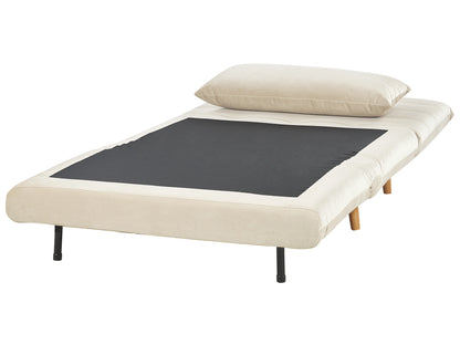  Single Sofa Bed SETTEN Velvet Light Beige