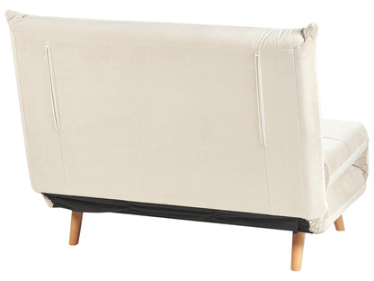  Single Sofa Bed SETTEN Velvet Light Beige