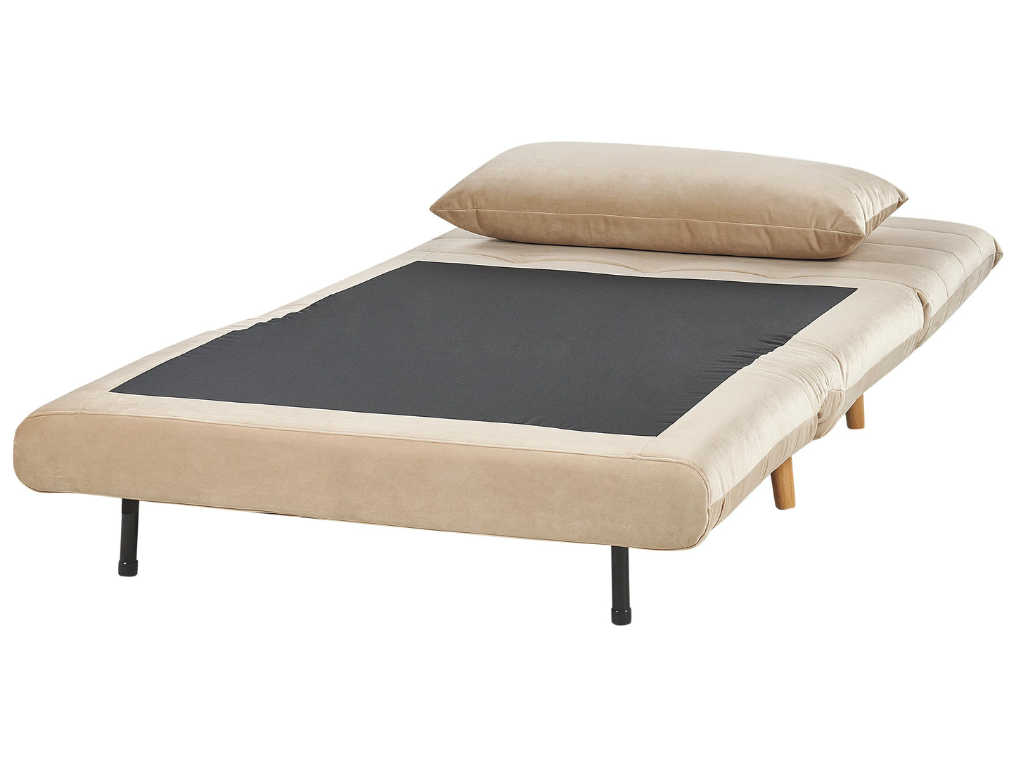  Single Sofa Bed SETTEN Velvet Sand Beige