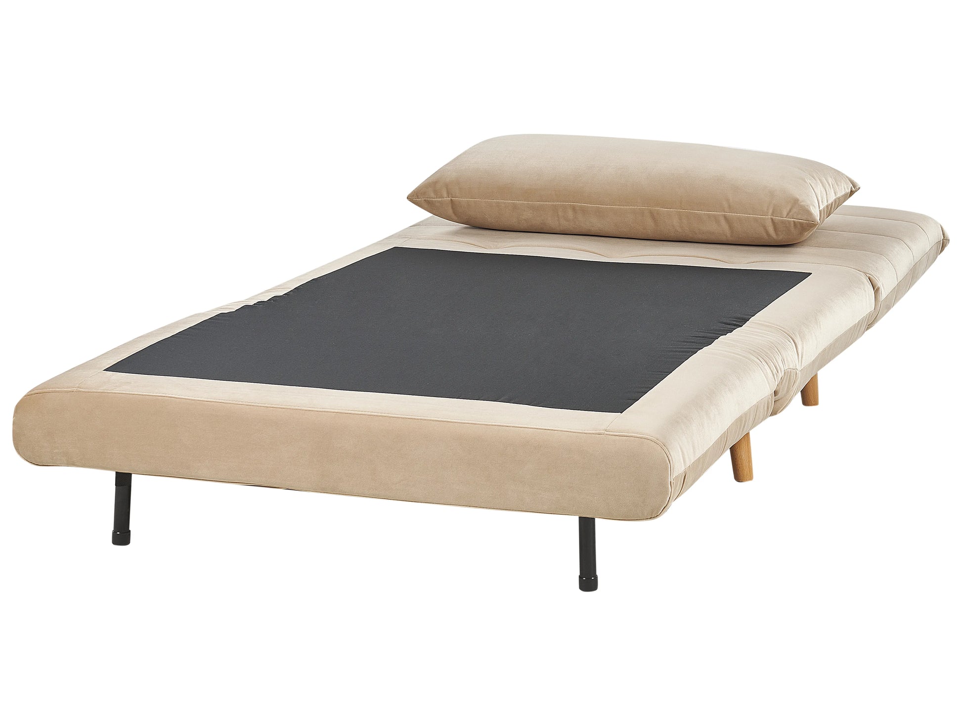  Single Sofa Bed SETTEN Velvet Sand Beige