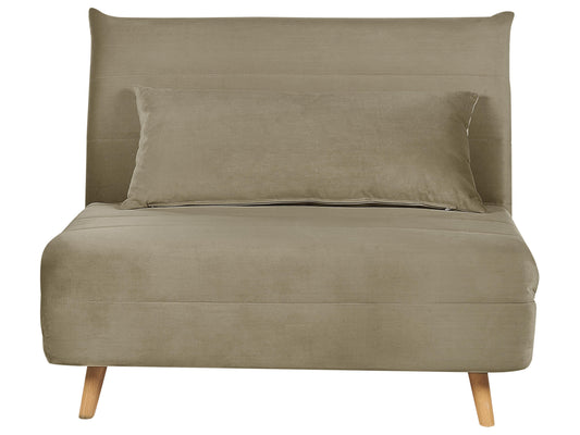  Single Sofa Bed SETTEN Velvet Olive Green