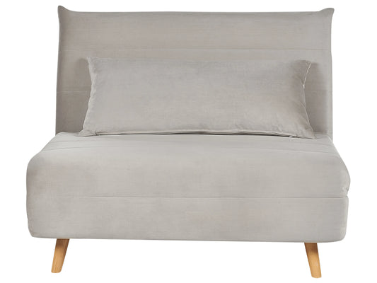  Single Sofa Bed SETTEN Velvet Light Grey