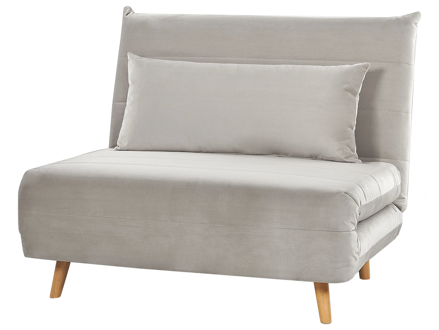  Single Sofa Bed SETTEN Velvet Light Grey