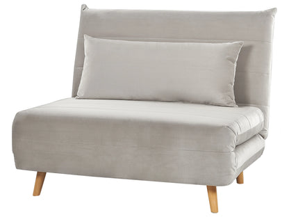  Single Sofa Bed SETTEN Velvet Light Grey