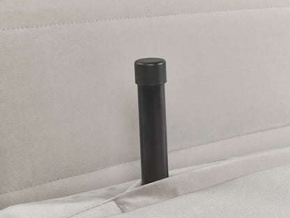  Single Sofa Bed SETTEN Velvet Light Grey