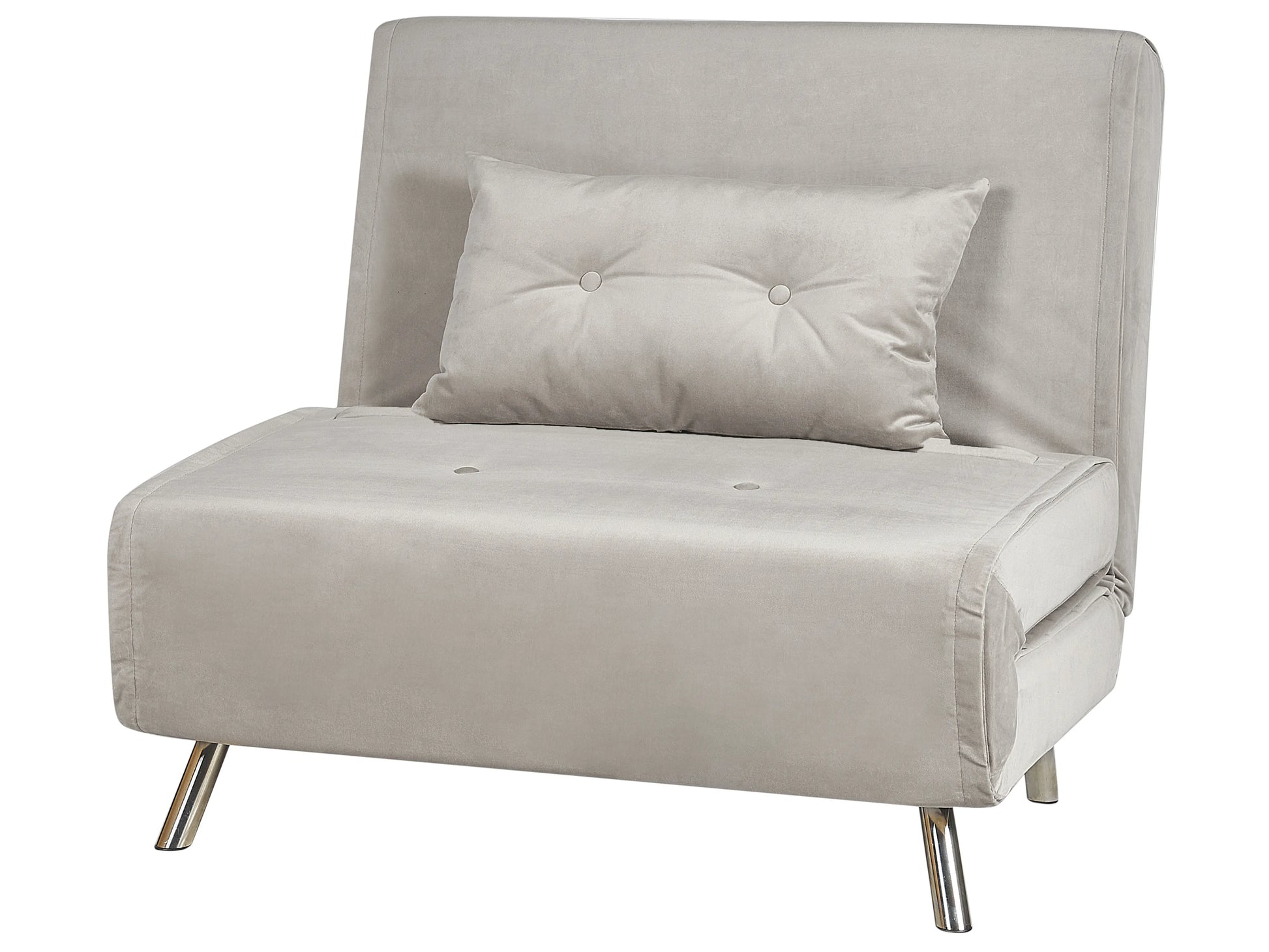  Single Sofa Bed FARRIS Velvet Light Grey