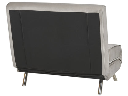  Single Sofa Bed FARRIS Velvet Light Grey