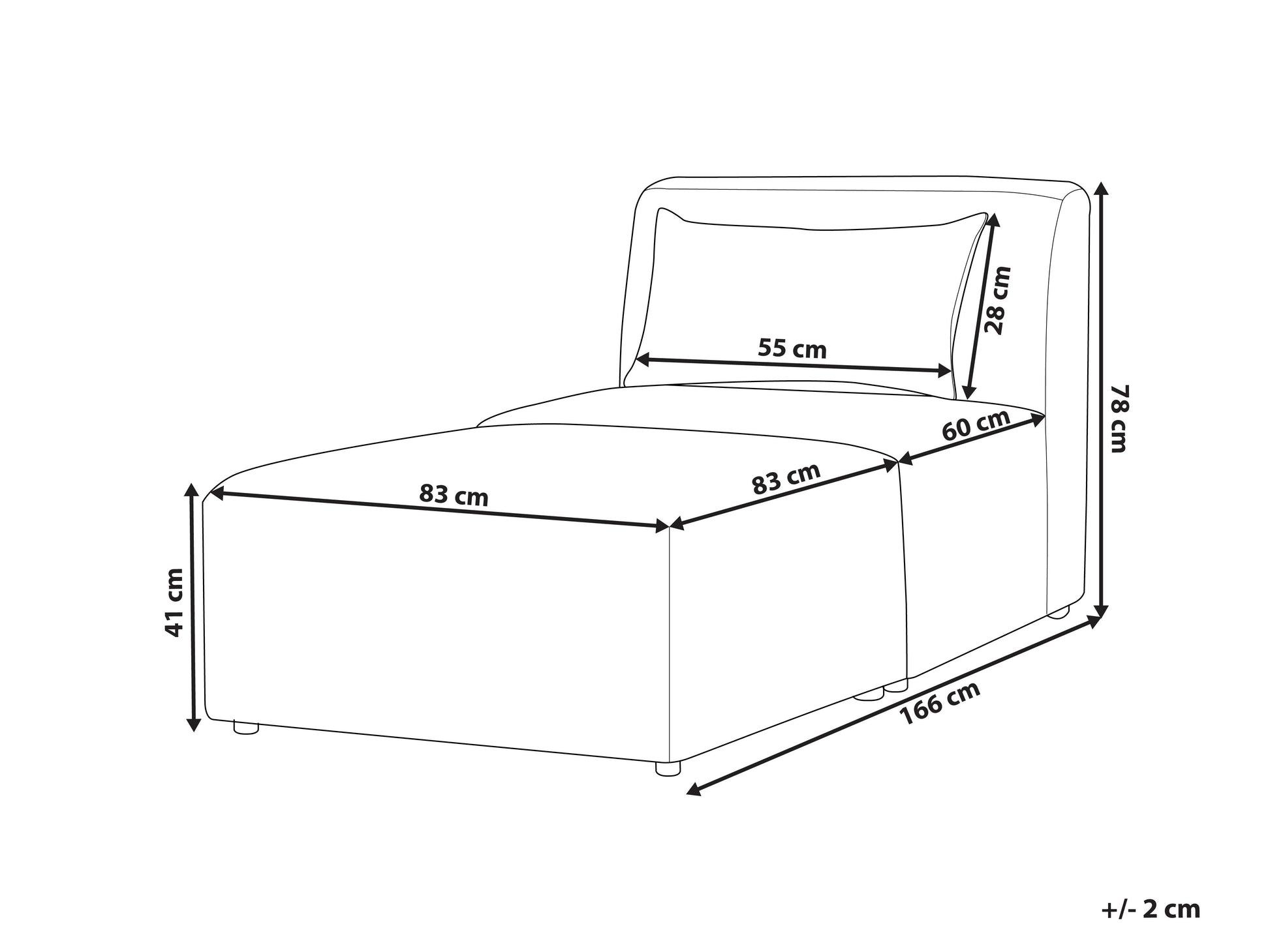  Chaise Longue LEMVIG Corduroy Off-White