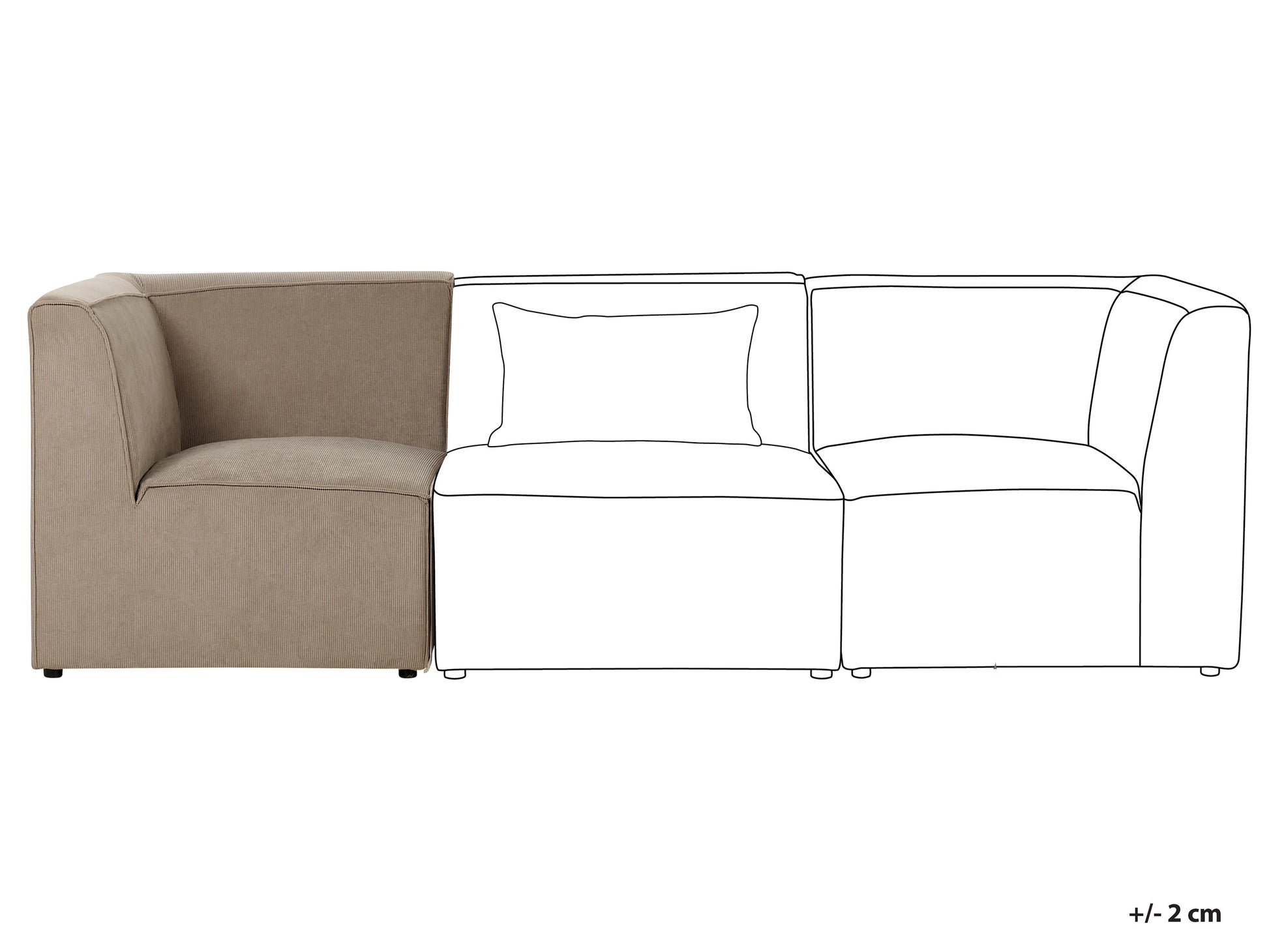  Corner Seat LEMVIG Corduroy Taupe