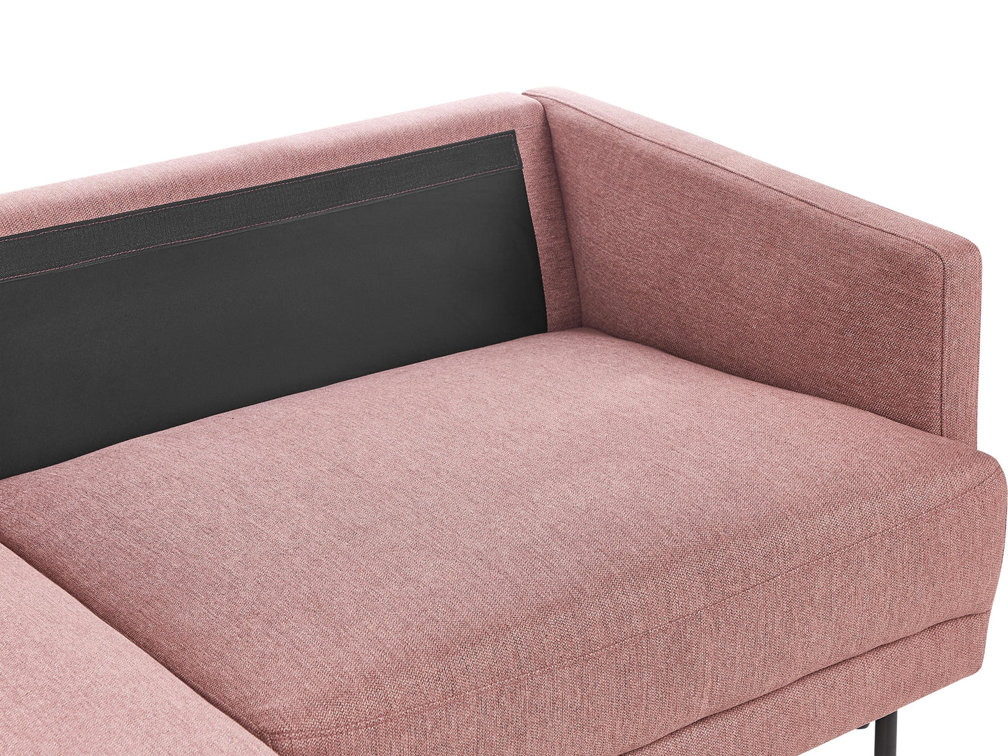  Corner Sofa 2 Seater BREDA Fabric Pink Right Hand