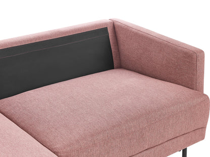  Corner Sofa 2 Seater BREDA Fabric Pink Right Hand