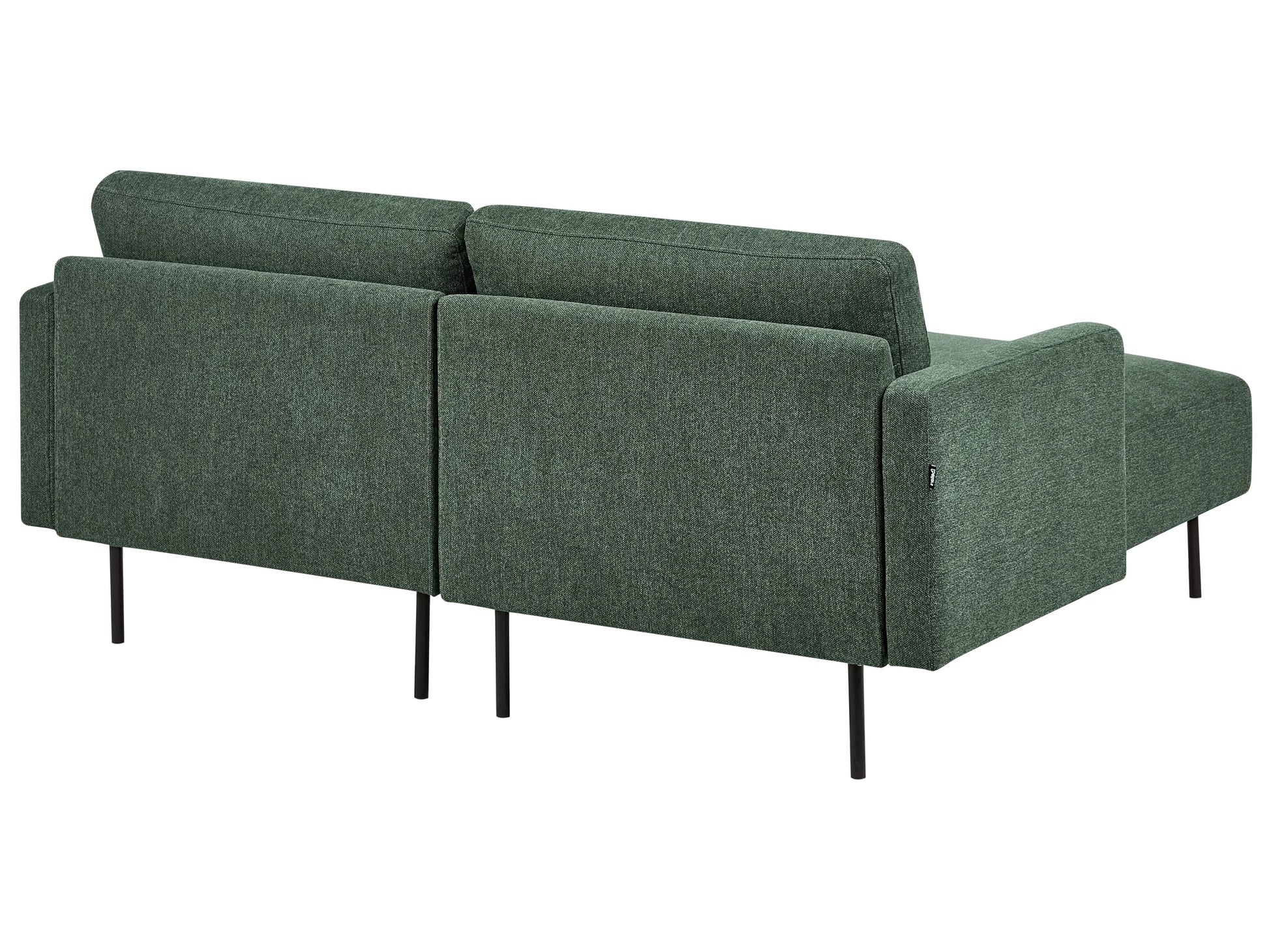  Corner Sofa 2 Seater BREDA Fabric Dark Green Right Hand
