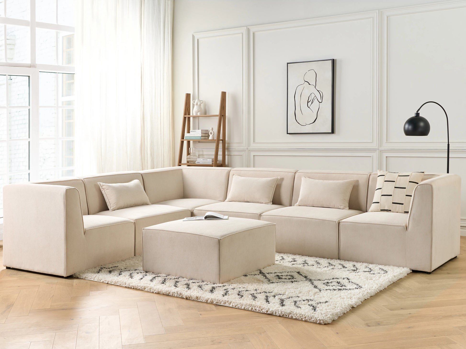  Corner Seat LEMVIG Corduroy Light Beige