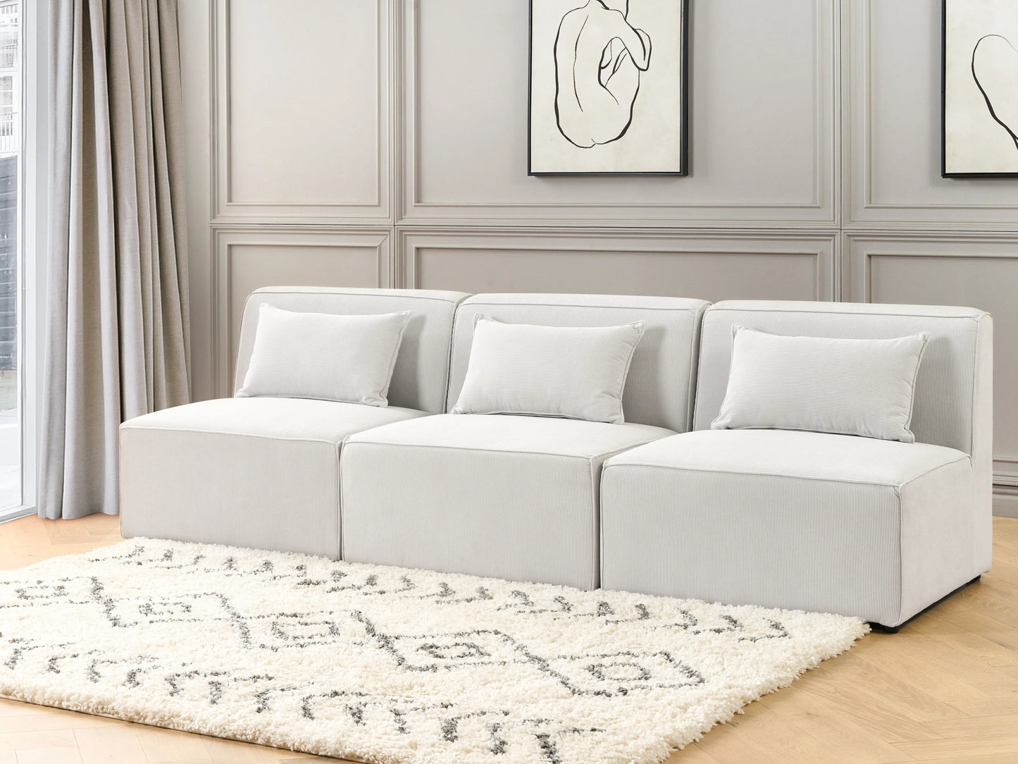  1-Seat Section LEMVIG Corduroy Off-White