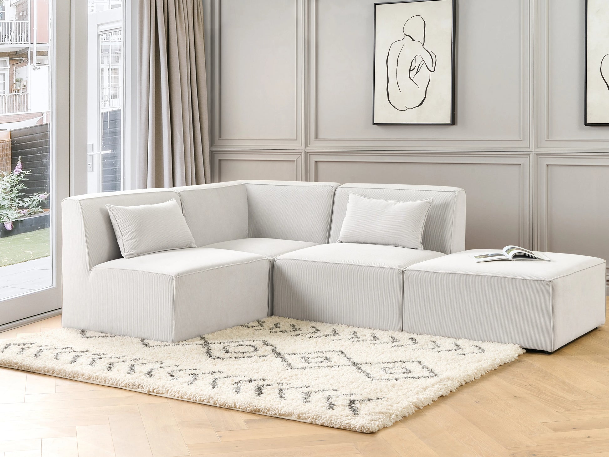  1-Seat Section LEMVIG Corduroy Off-White