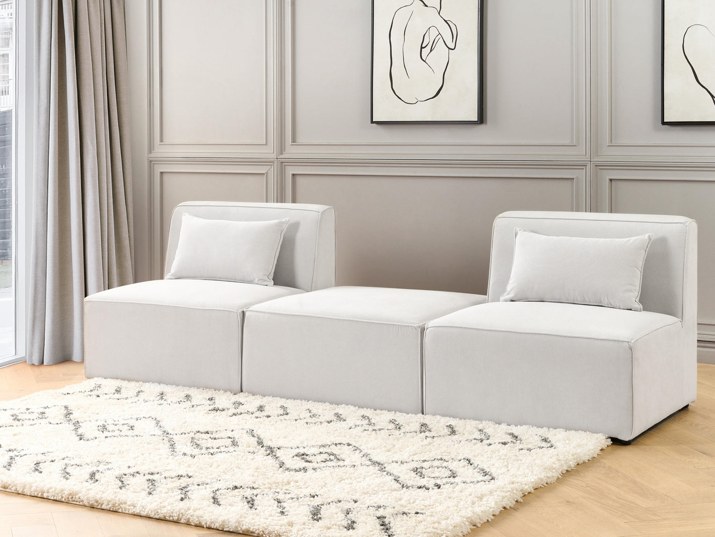  1-Seat Section LEMVIG Corduroy Off-White