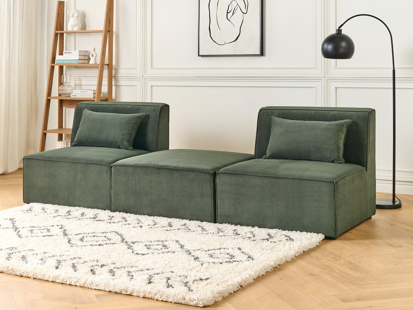  1-Seat Section LEMVIG Corduroy Dark Green