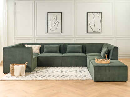  1-Seat Section LEMVIG Corduroy Dark Green
