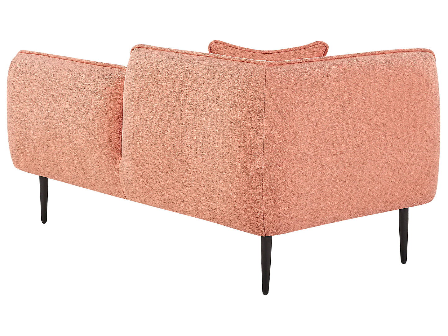  Left-Hand Chaise Lounge CHEVANNES Boucle Peach Pink