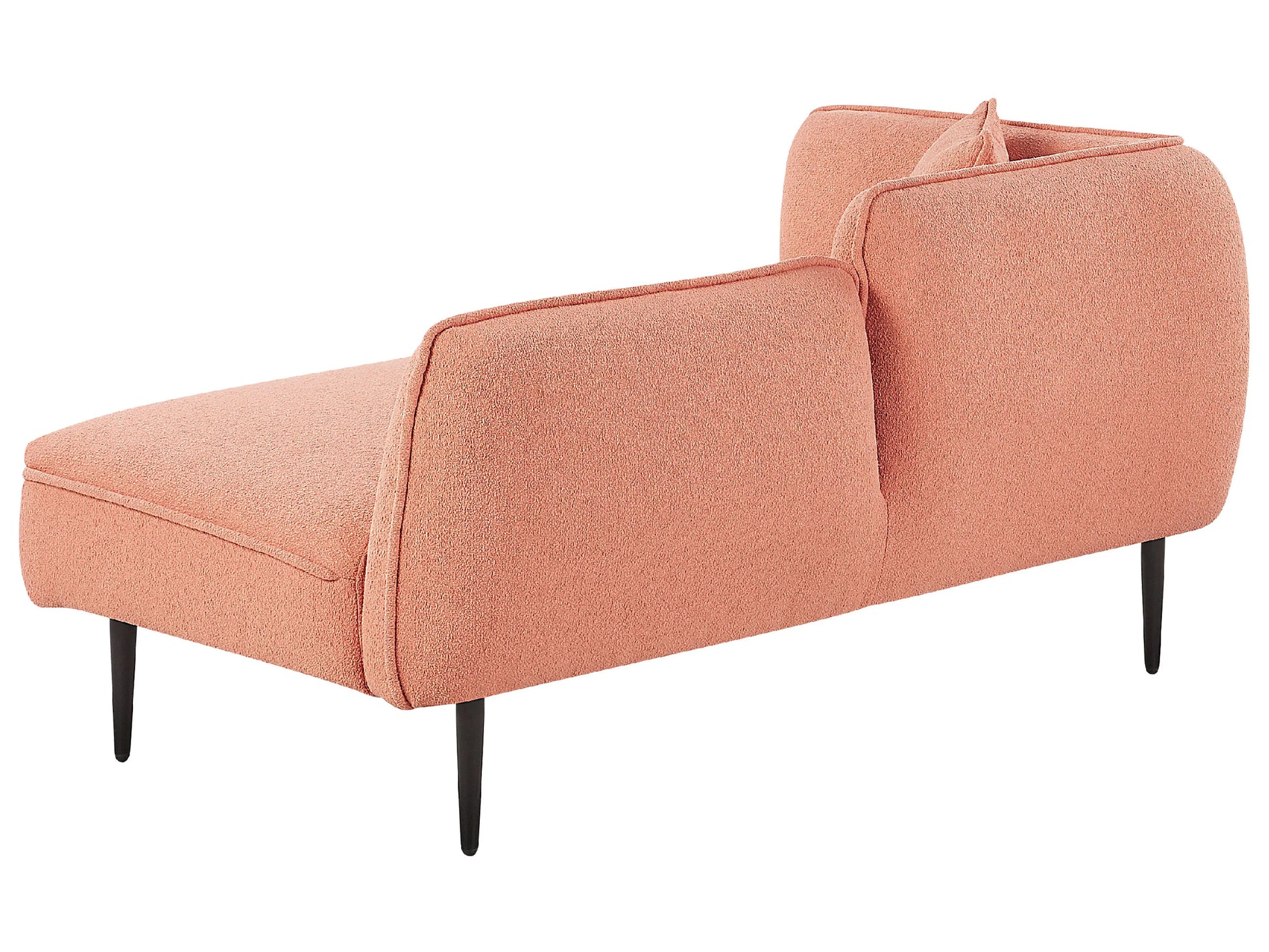  Left-Hand Chaise Lounge CHEVANNES Boucle Peach Pink