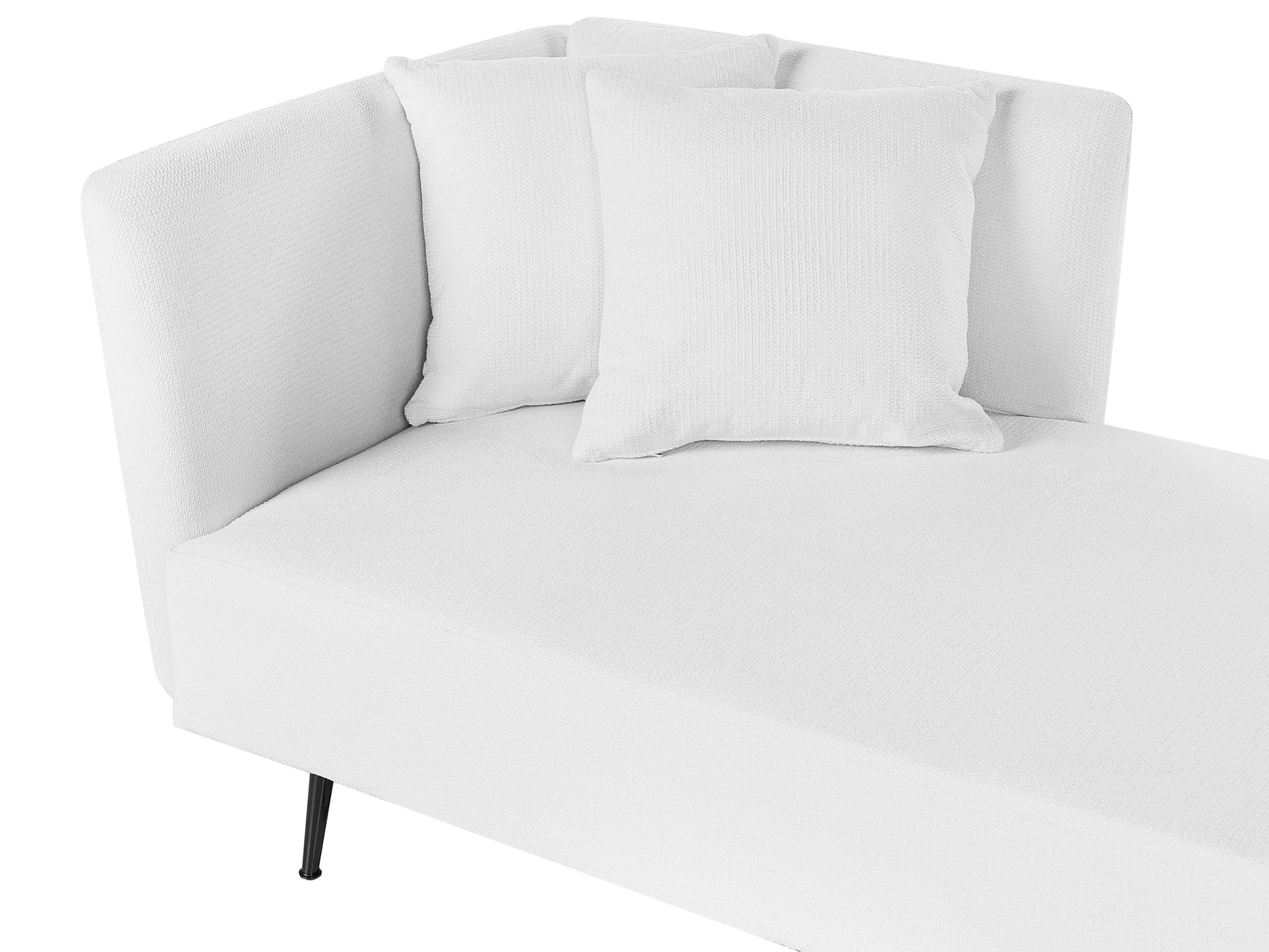  Left-Hand Chaise Lounge RIOM Fabric White