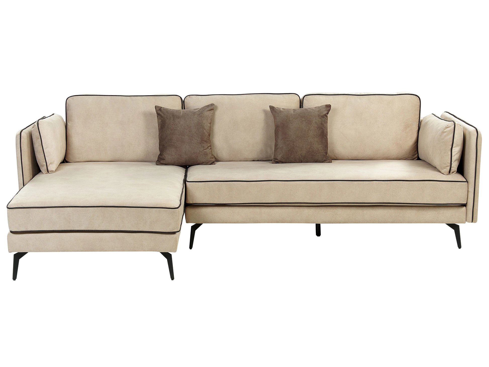  Corner Sofa 3 Seater ALTAN Velvet Beige Right Hand